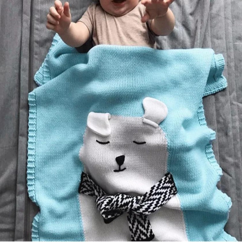 CHILDREN'S HAND KNITTED BLANKET