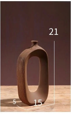 BRUSHED CERAMIC VASE