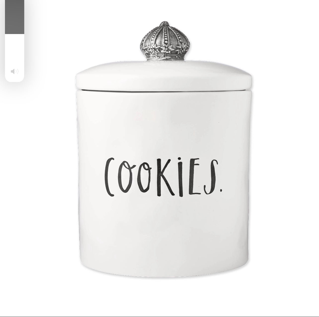 RAE DUNN STEM PRINT CROWN COOKIE JAR