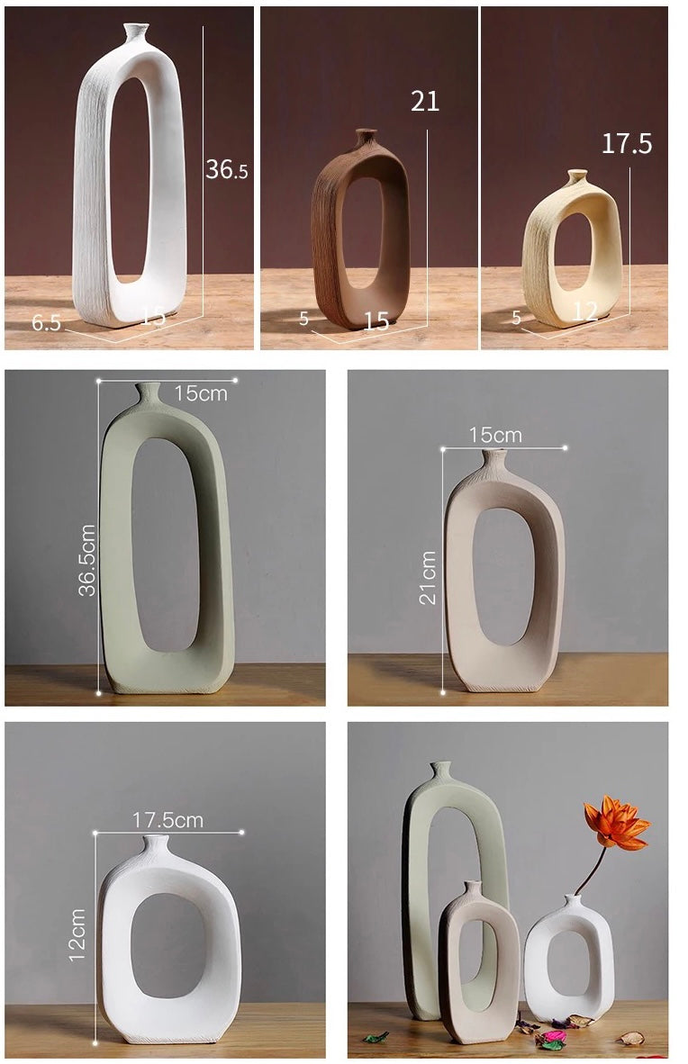 BRUSHED CERAMIC VASE