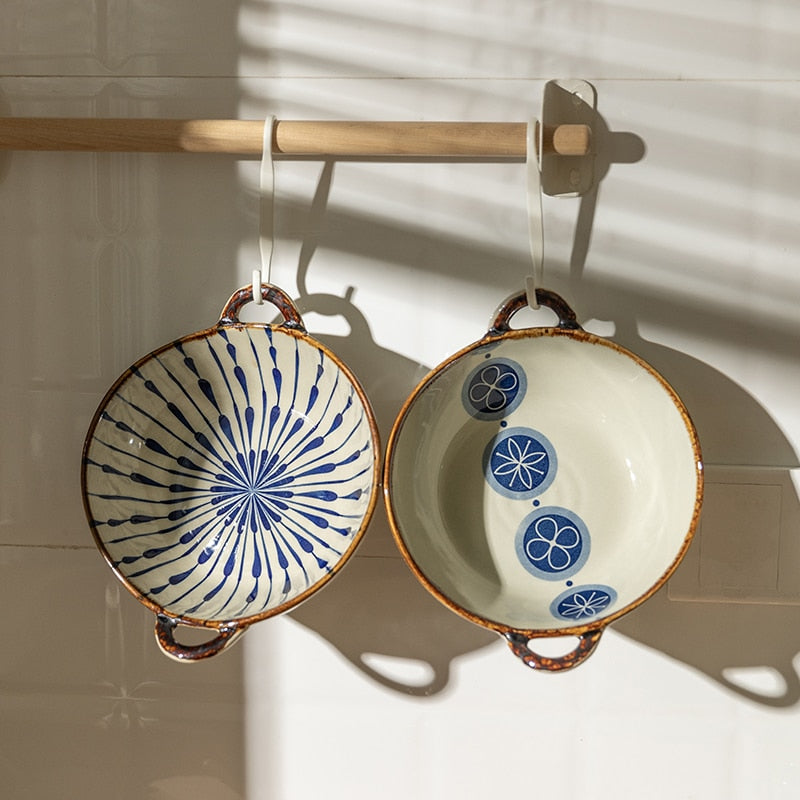 CERAMIC BOWLS WITH HANDLES