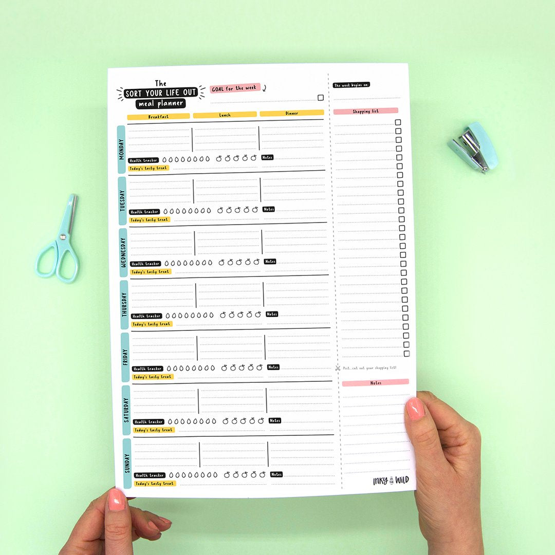 SORT YOUR LIFE OUT MEAL PLANNER PAD