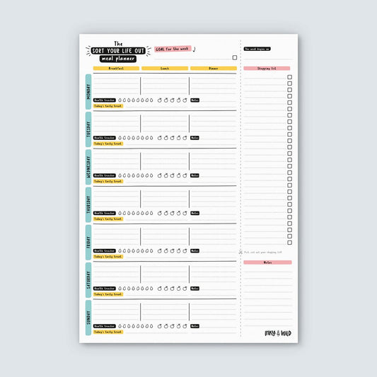 SORT YOUR LIFE OUT MEAL PLANNER PAD