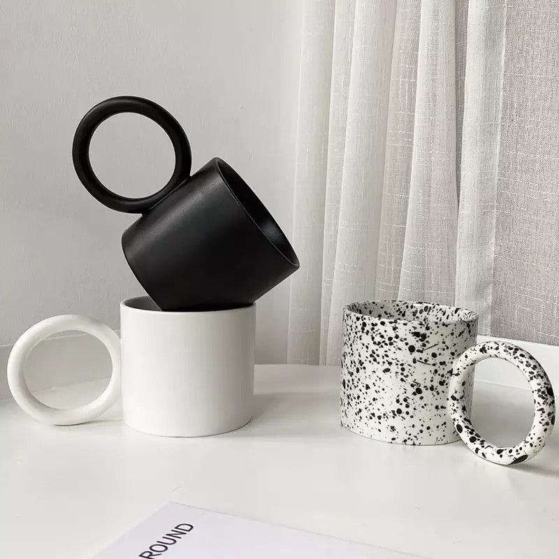 ROUND RING HANDLE UNIQUE MUGS – Modern Home Edit