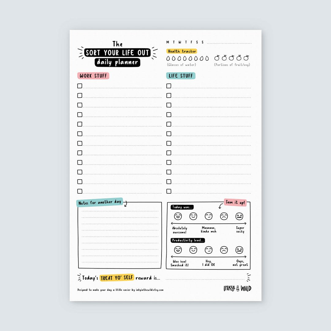 SORT YOU LIFE OUT DAILY PLANNER PAD