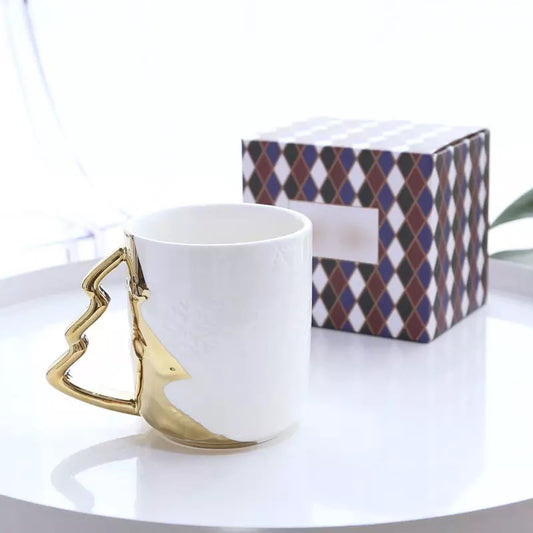 GOLD TREE HANDLE MUG