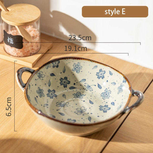 CERAMIC BOWLS WITH HANDLES